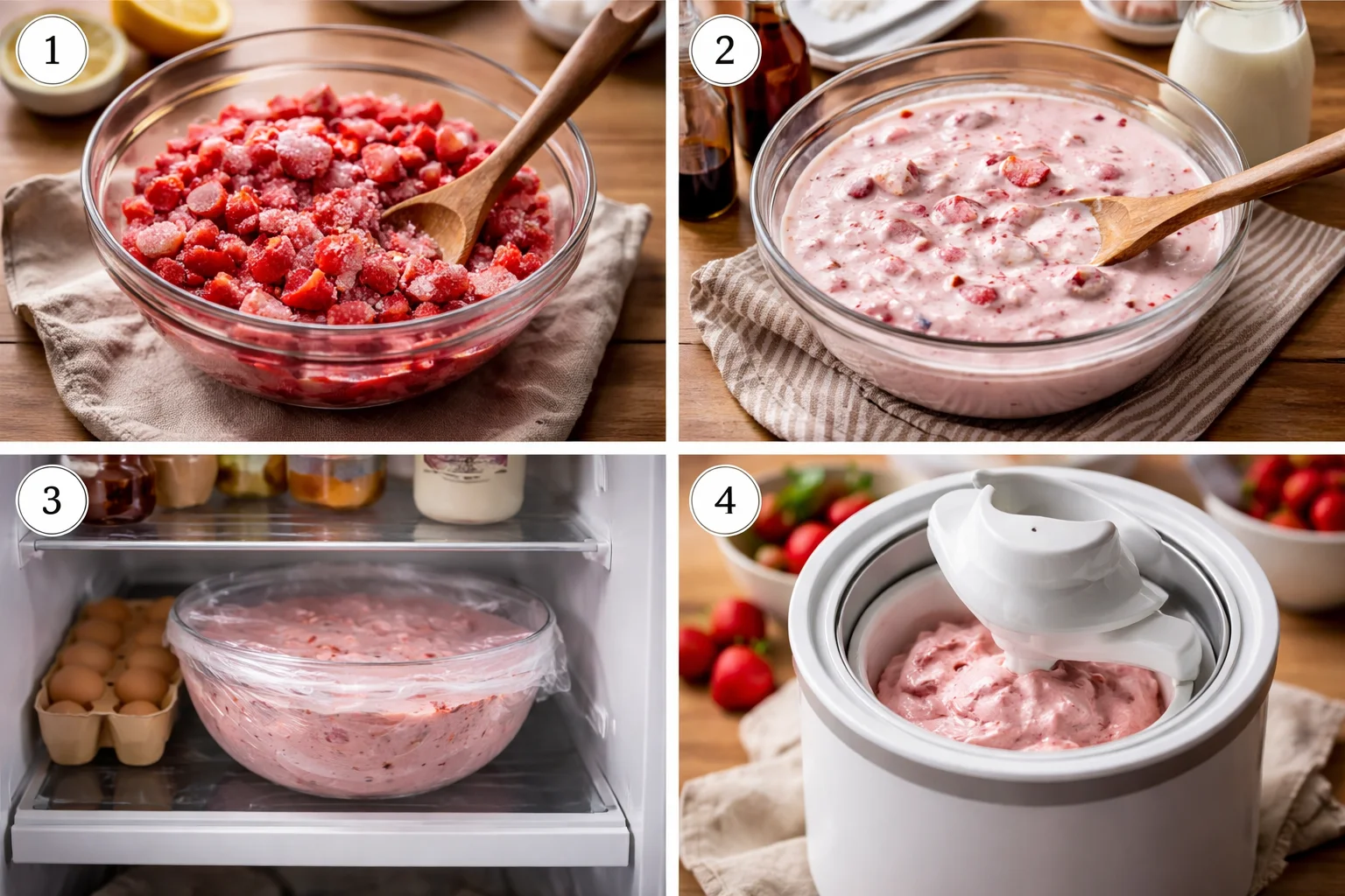 Creamy Homemade Strawberry Ice Cream - Simply Delicious Treats