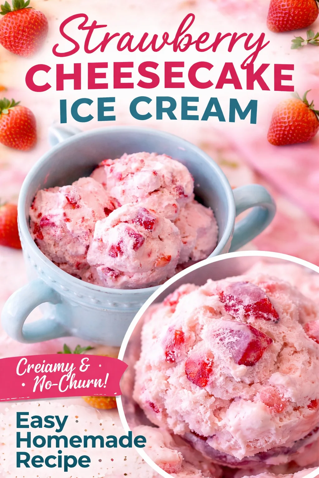 Creamy Homemade Strawberry Ice Cream - Simply Delicious Treats