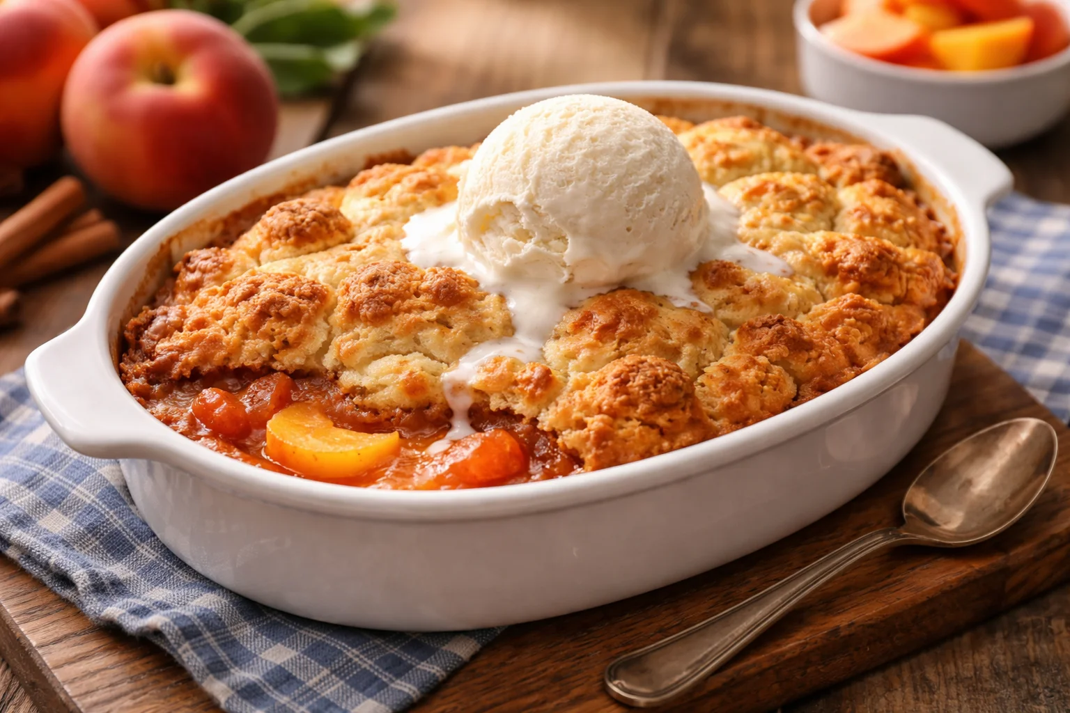 peach cobbler with canned peaches