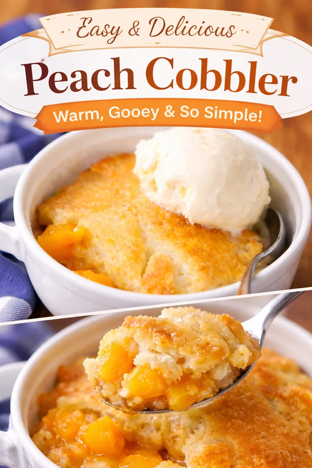 Delicious Peach Cobbler with Canned Peaches Made Easy