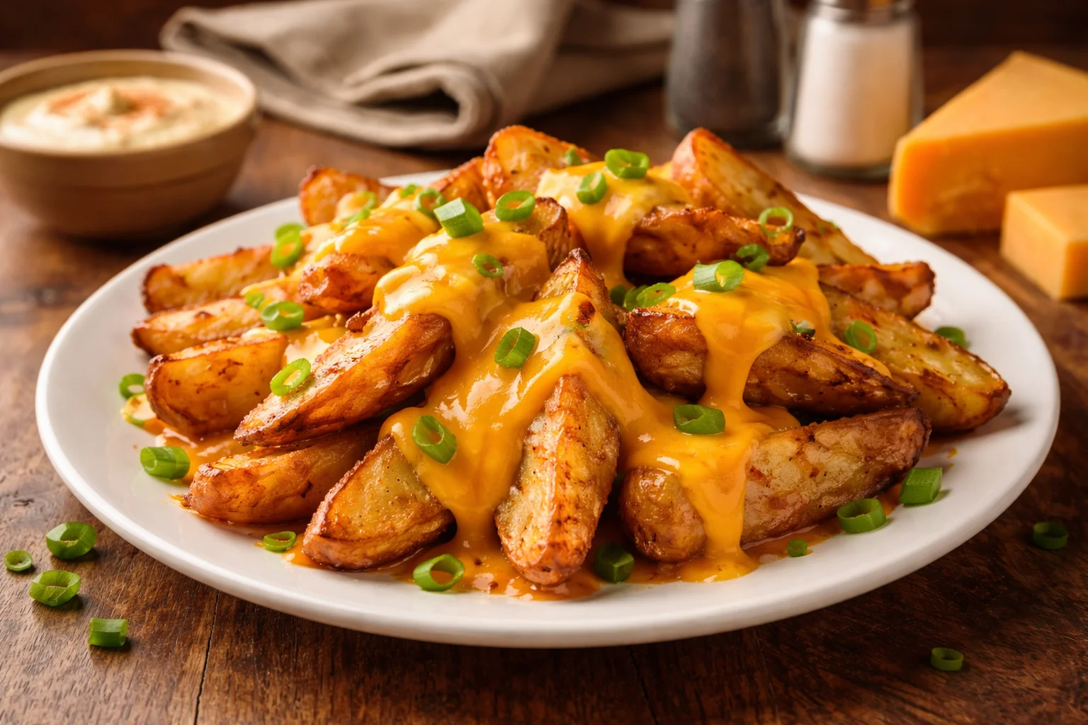 Deliciously Crispy Air Fryer Cheesy Potato Wedges Recipe