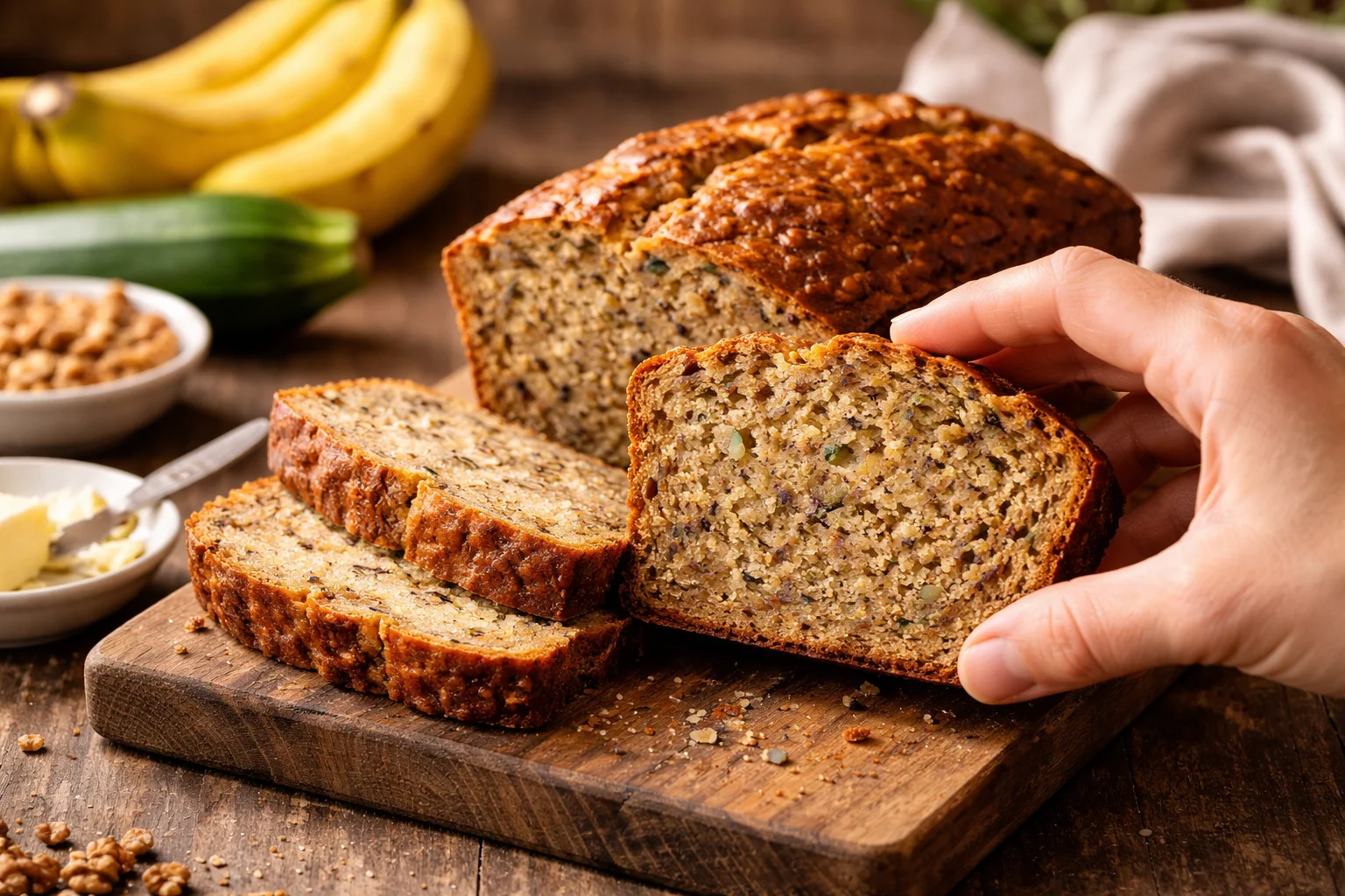 Deliciously Moist Banana Zucchini Bread to Savor Today!