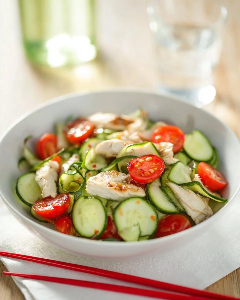Chicken Tomato Cucumber Salad Recipe