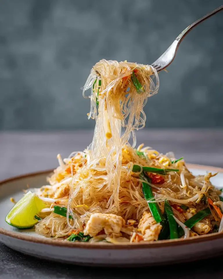 Easier and healthier Pad Thai recipe with fresh ingredients and vibrant flavors.