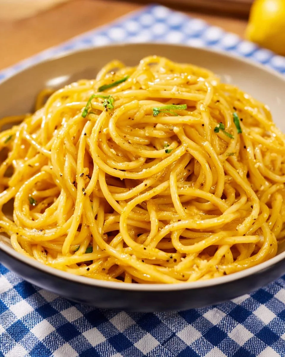 Delicious Garlic Noodles with fresh herbs and garlic sauce