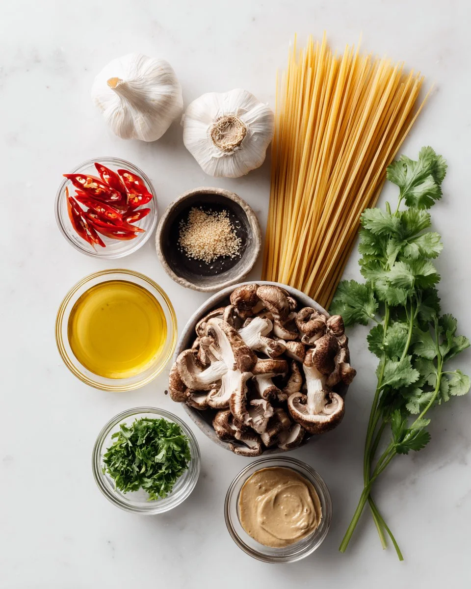 Miso Pasta with Shiitake Mushrooms Recipe