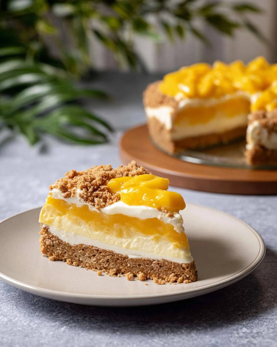 No Bake Mango Cream Pie Filipino Mango Royale dessert preparation