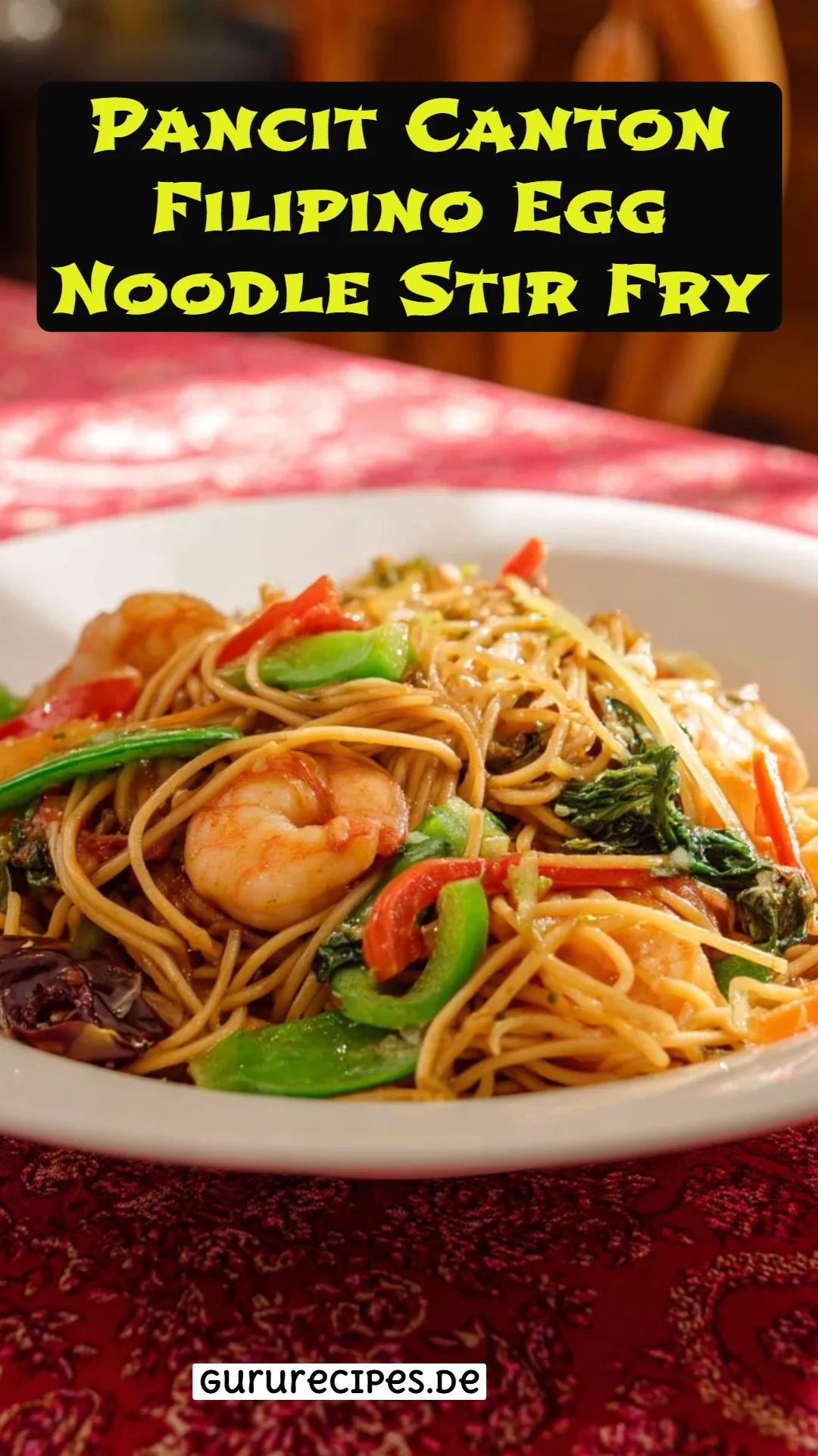 Pancit Canton Filipino Egg Noodle Stir Fry