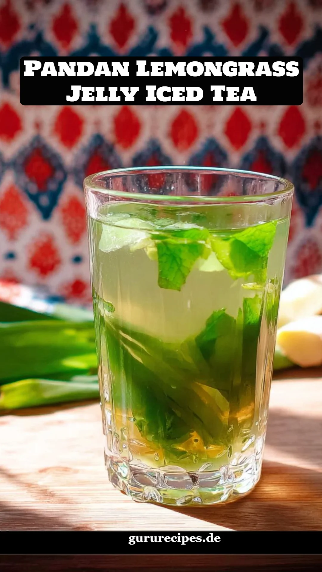 Pandan Lemongrass Jelly Iced Tea