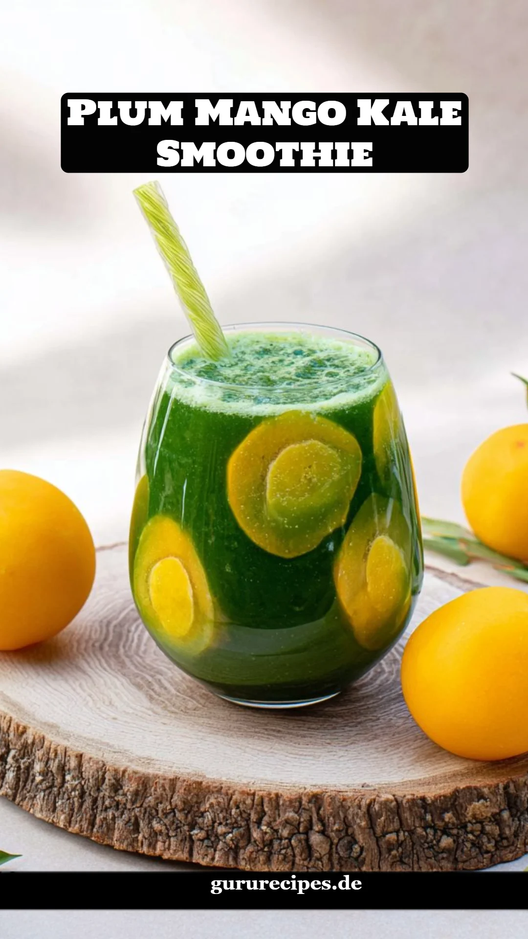 Plum Mango Kale Smoothie