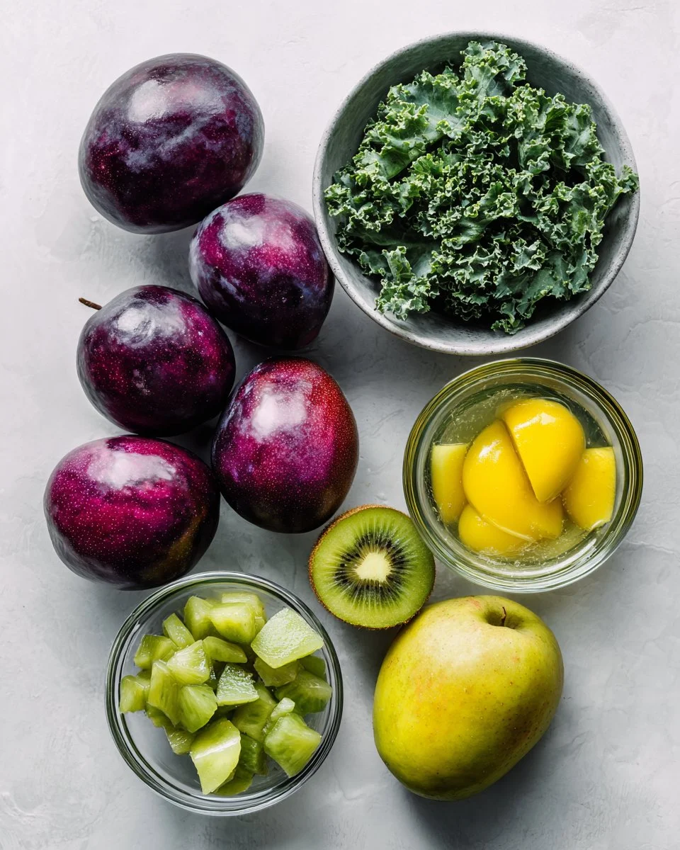 Plum Mango Kale Smoothie