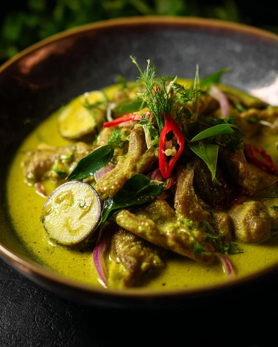 Thai Green Beef Curry Recipe | Gaeng Keow Wan Neua | Green Sweet Curry with Beef