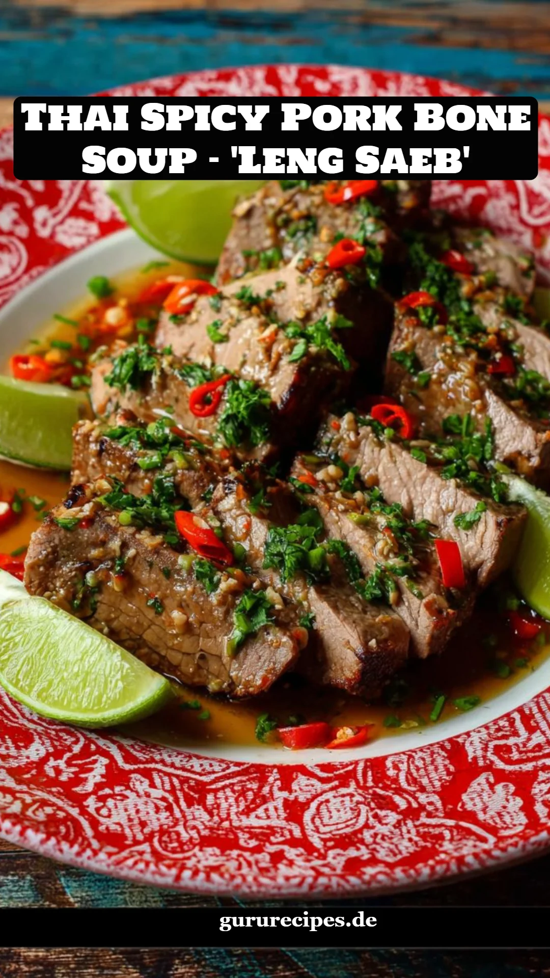 Thai Spicy Pork Bone Soup - 'Leng Saeb'