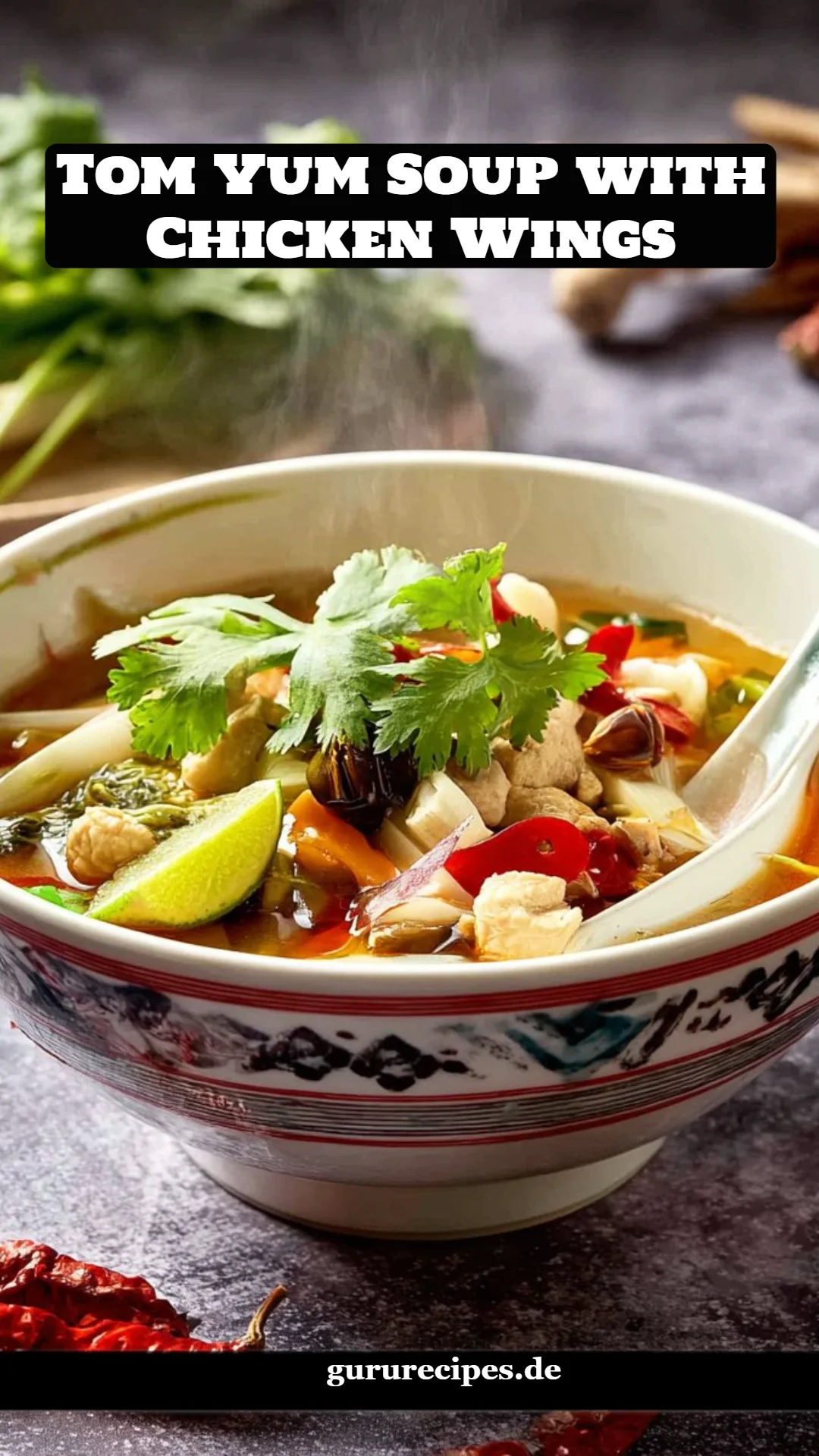 Tom Yum Soup with Chicken Wings