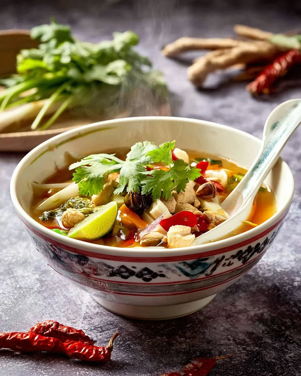 Tom Yum Soup with Chicken Wings
