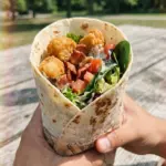Crispy Chicken Bacon Ranch Wrap with fresh ingredients and crispy chicken