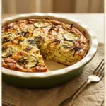 Delicious homemade zucchini pie served on a plate